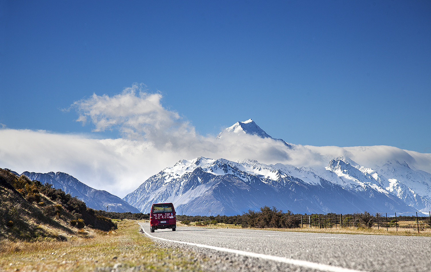 Sulla strada per Mount Cook